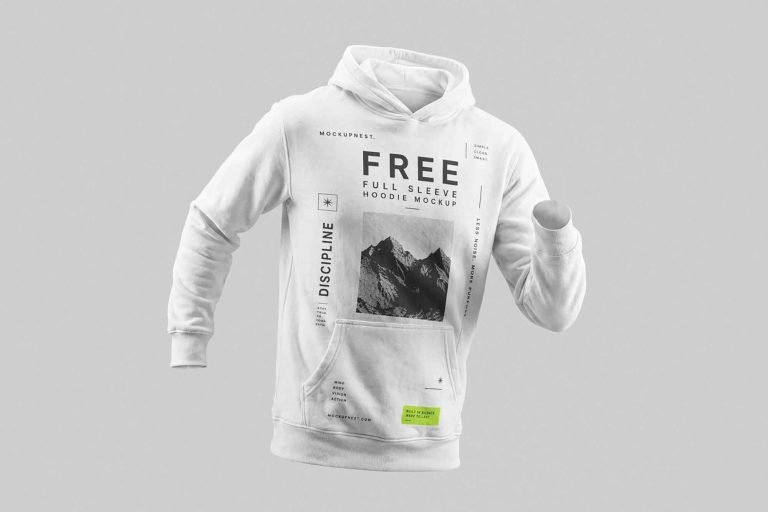 Long Sleeve Hoodie Mockup