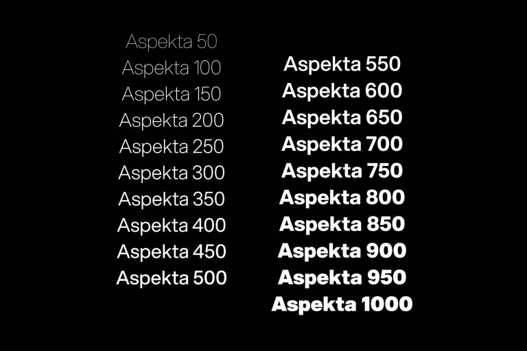 aspekta sans serif font